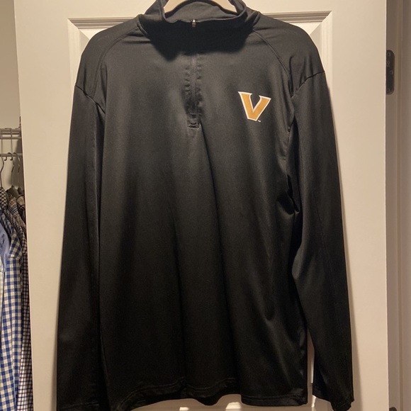 BSNSports Vanderbilt (New V Logo) 1/4 Zip Up Light Jacket Black Men’s Large NWOT - Picture 2 of 8
